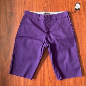 Rock smith purple chino shorts Sz 30 NWT